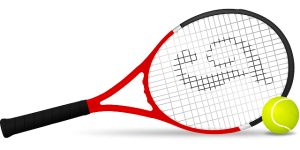 Tennis racquet and ball
